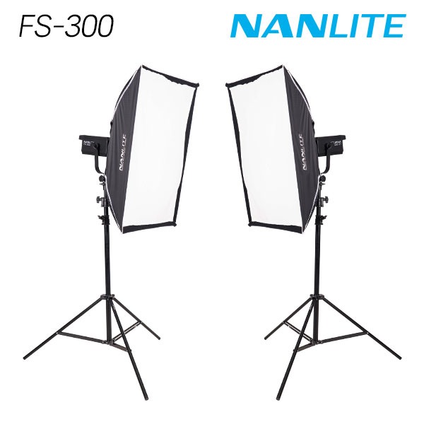 NANLITE 난라이트 FS-200 소프트박스 90x60 투스탠드 세트