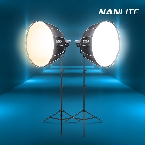 NANLITE 난라이트 스튜디오 LED 조명 FC-500B 파라볼릭90 소프트박스 투스탠드 세트